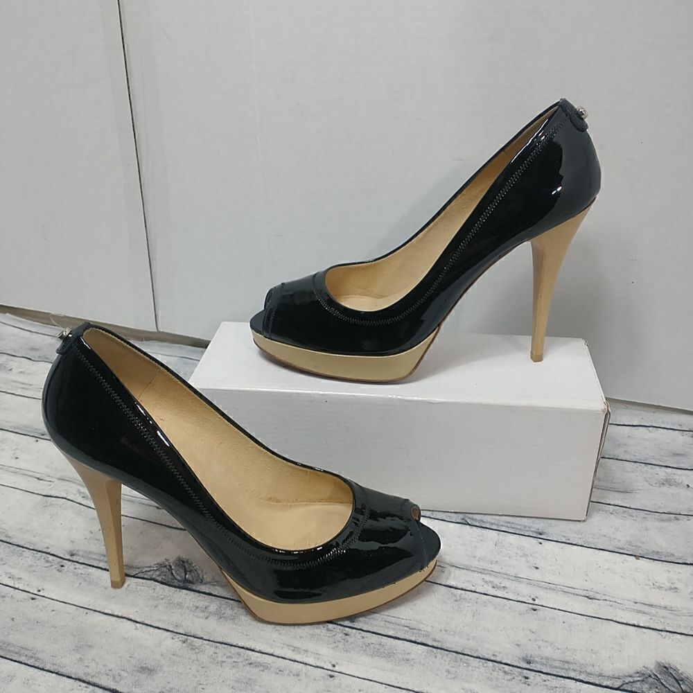 Stuart Weitzman Woman's SZ 10M Stiletto Heel Platform Shoes Peep Toe.